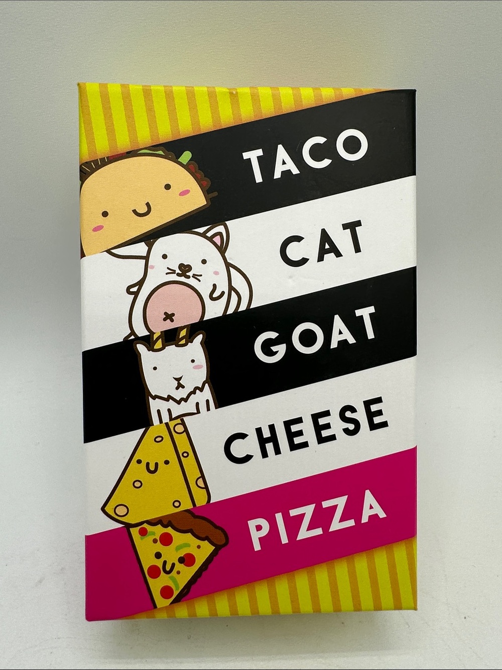 Taco Cat Goat Cheese Pizza quick, fun social card game